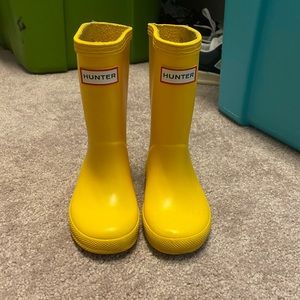 Yellow hunter boots